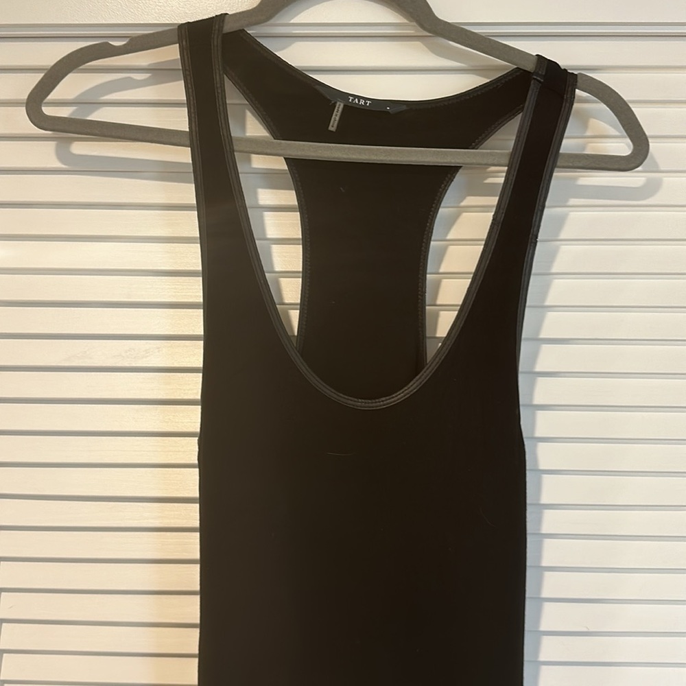 Tart black racer back maxi dress